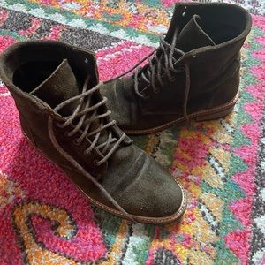 nisolo suede boot size 8.5 brown